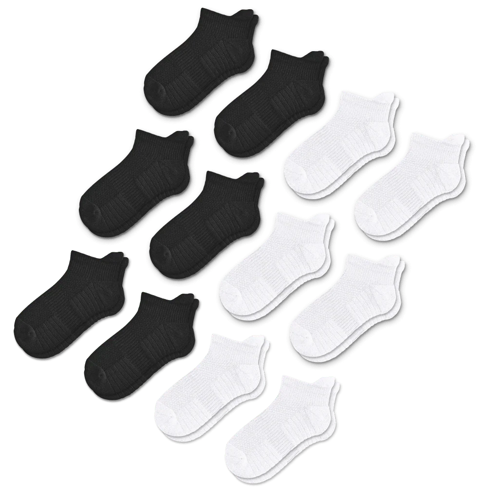 Basics Ankle Compression Socks Bundle 12-Pack