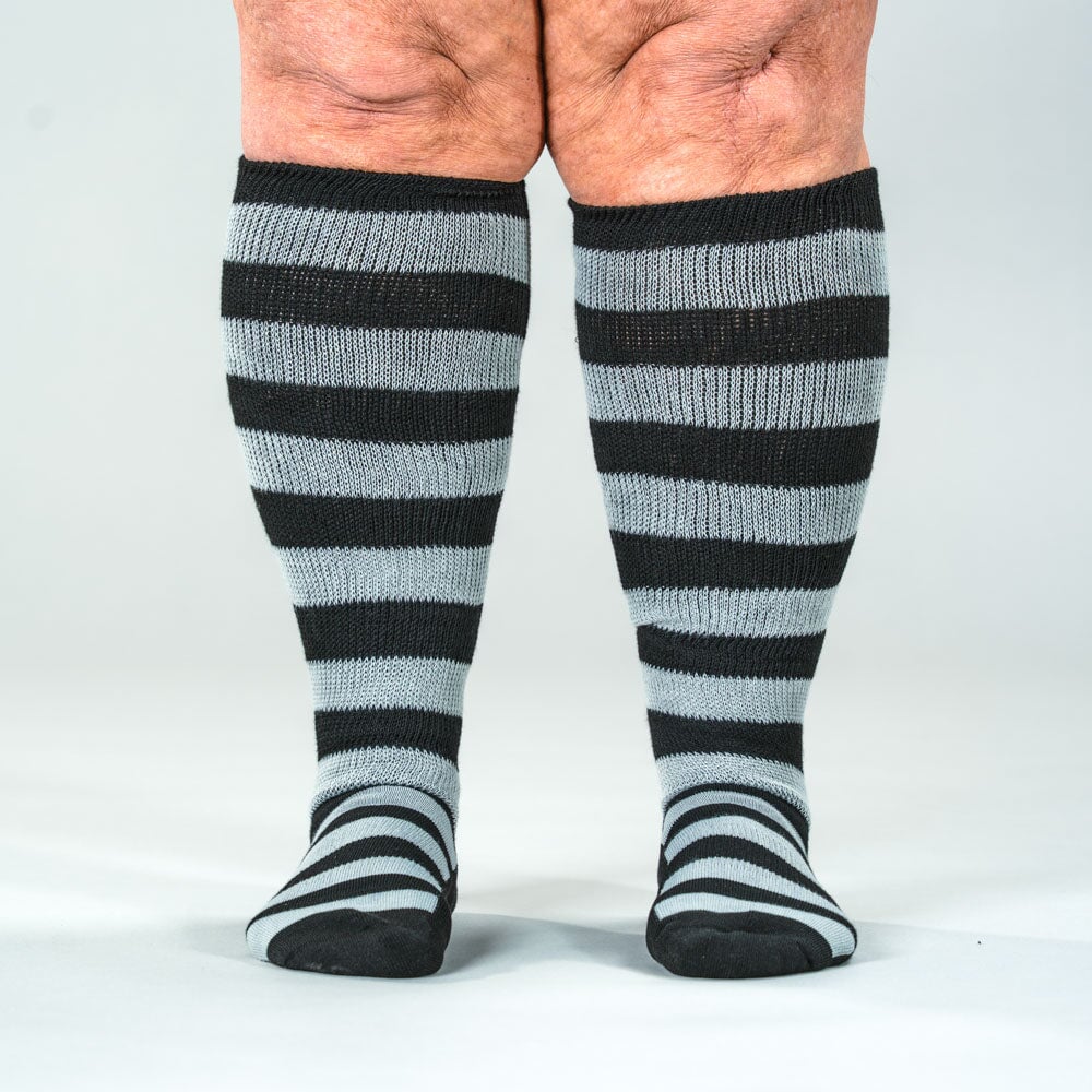 Black Grey EasyStretch™ Socks - Image 3