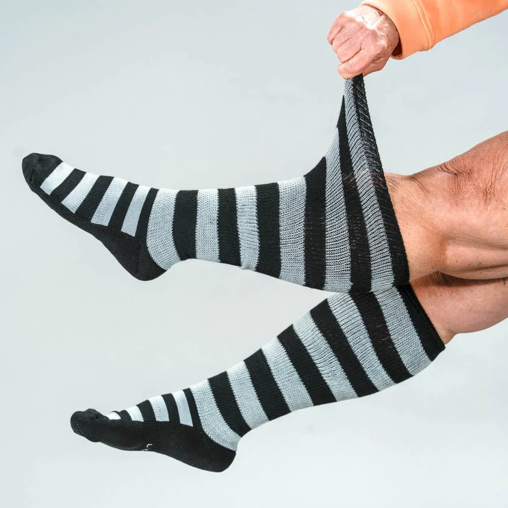 Black Grey EasyStretch™ Socks - Image 5