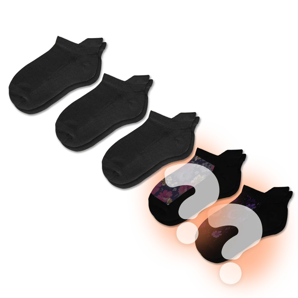 Black & Mystery Ankle Socks Bundle 5-Pack