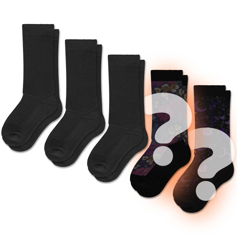 Black & Mystery EasyStretch™ Socks Bundle 5-Pack - Image 2