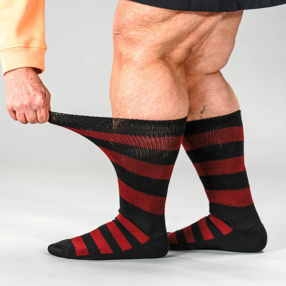 Black Red EasyStretch™ Socks - Image 7