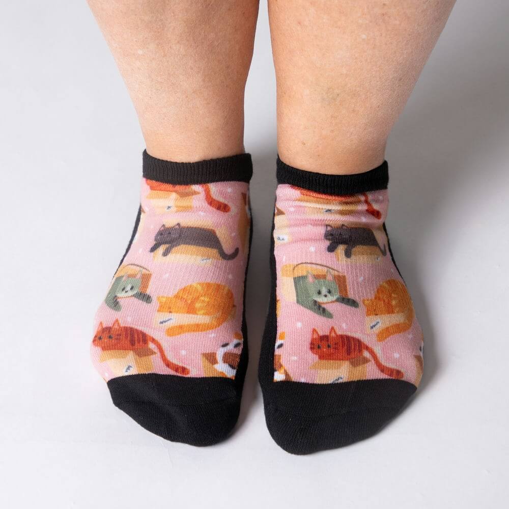 Cats in Boxes Ankle Socks - Image 2