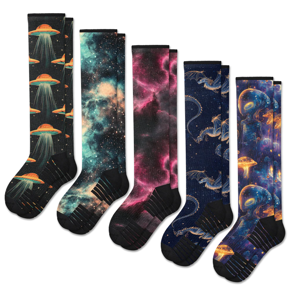 Galactic Compression Socks 5-Pack Bundle