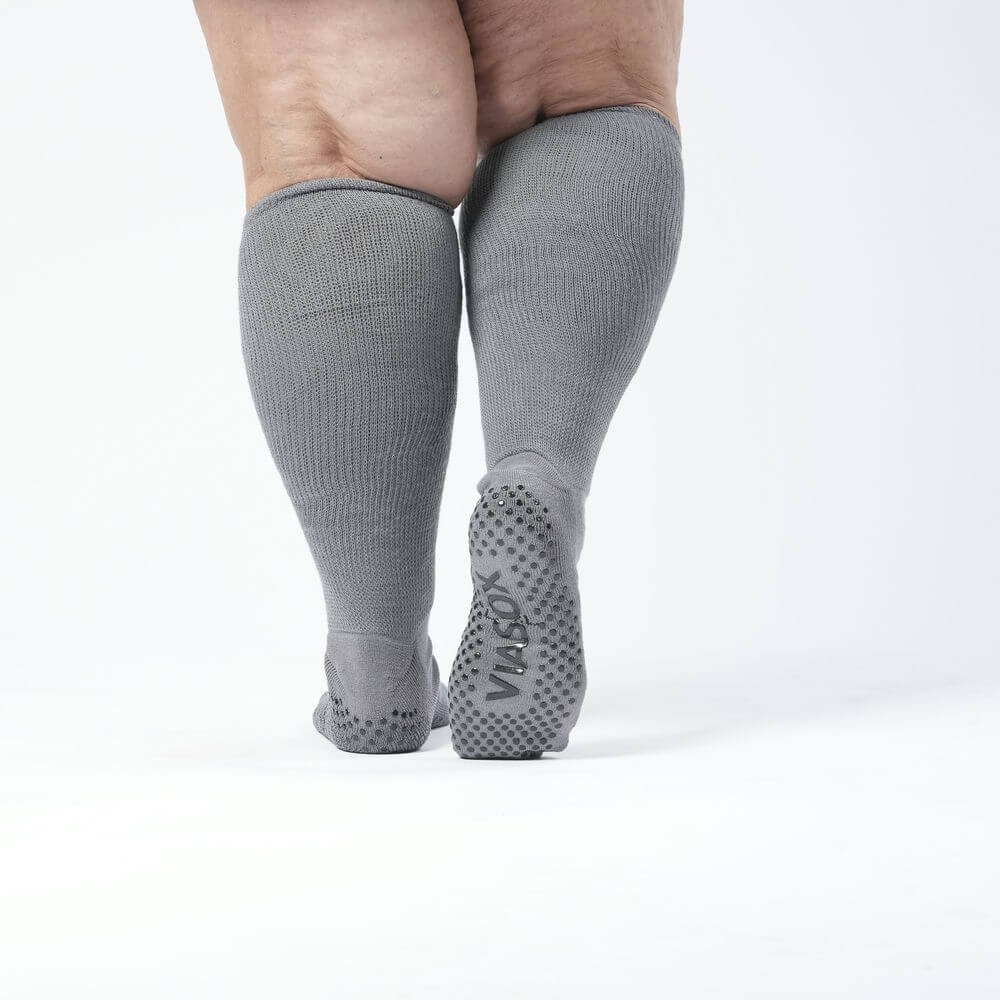Gray EasyStretch™ Gripper Socks - Image 3