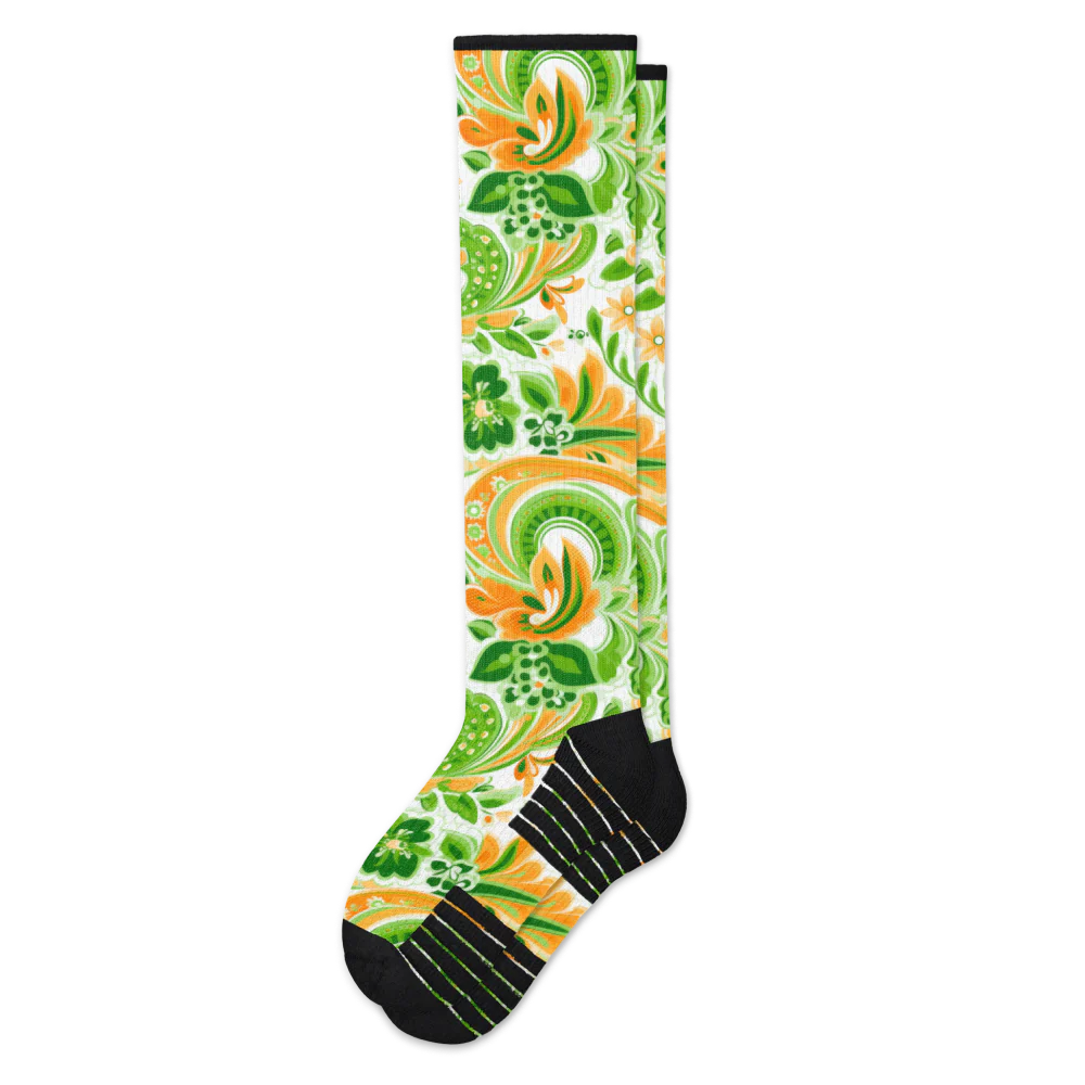 Irish Paisley Compression Socks
