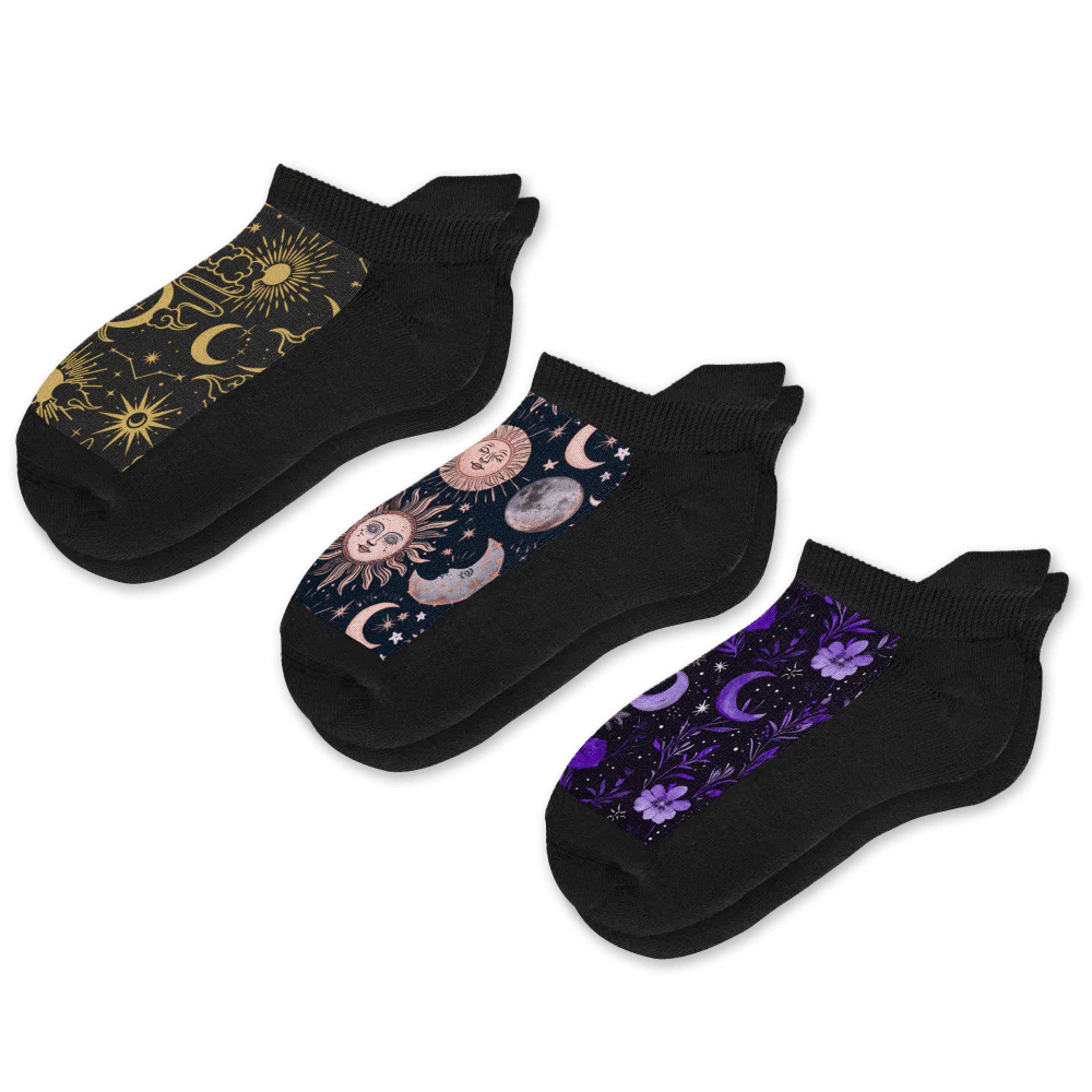Moonlight Ankle Socks 3-Pack Bundle
