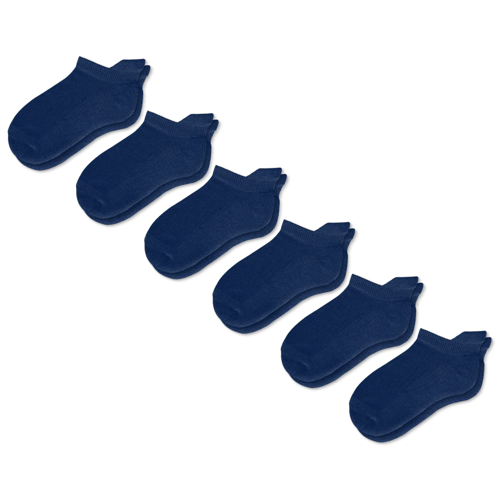 Navy Blue Ankle Socks Bundle 6-Pack