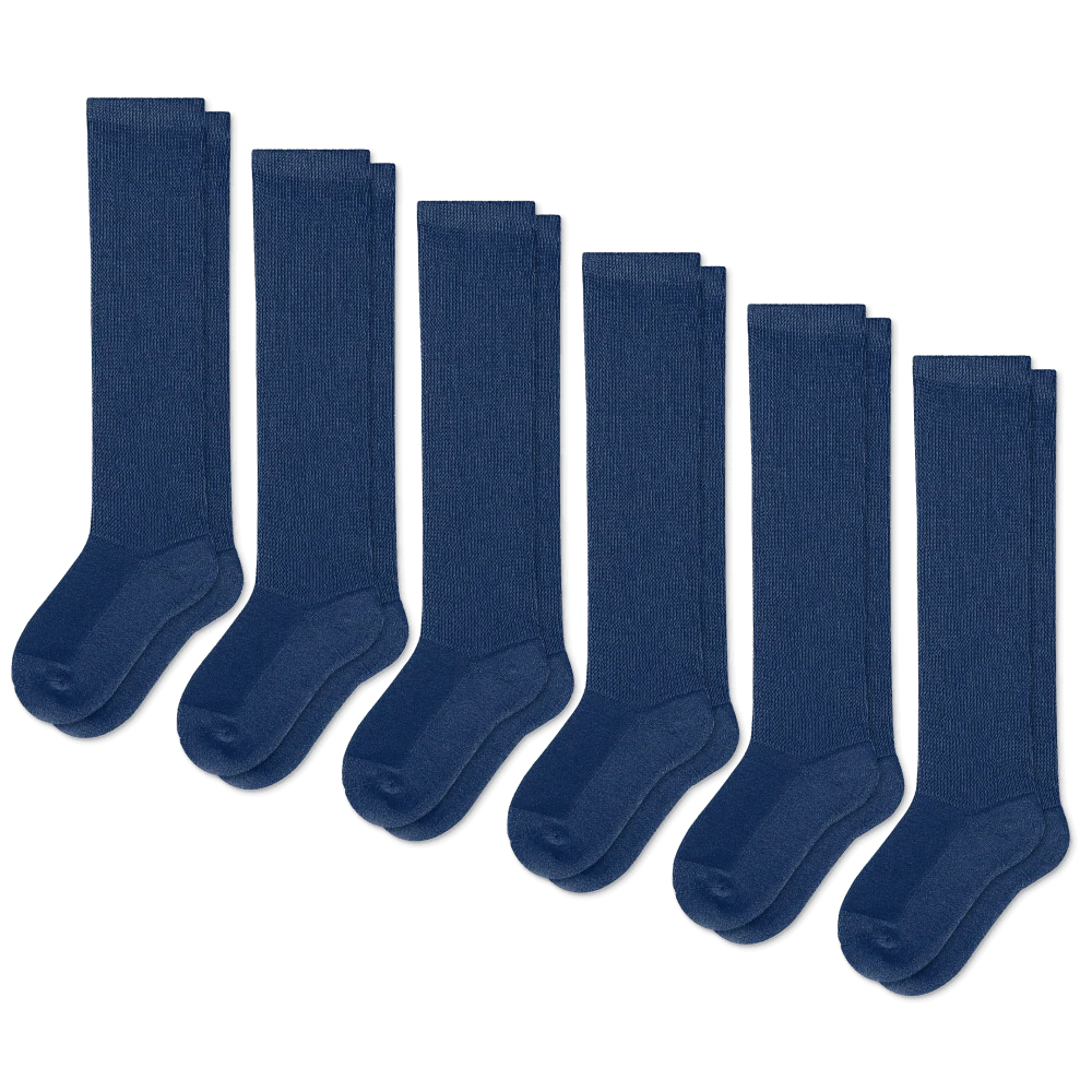 Navy Blue EasyStretch™ Socks Bundle 6-Pack