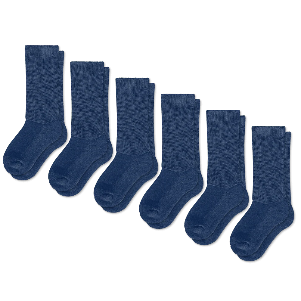 Navy Blue EasyStretch™ Socks Bundle 6-Pack - Image 2