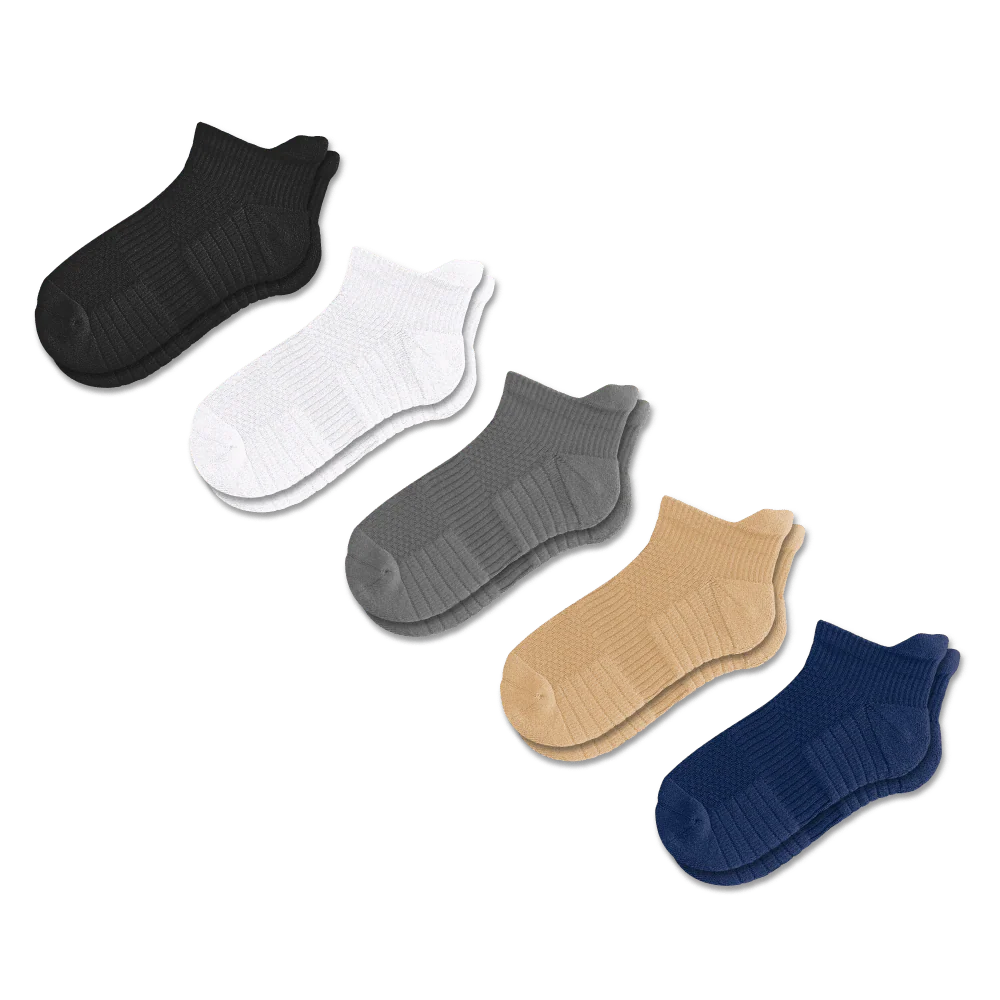 Solid Essentials Ankle Compression Socks 5-Pack Bundle