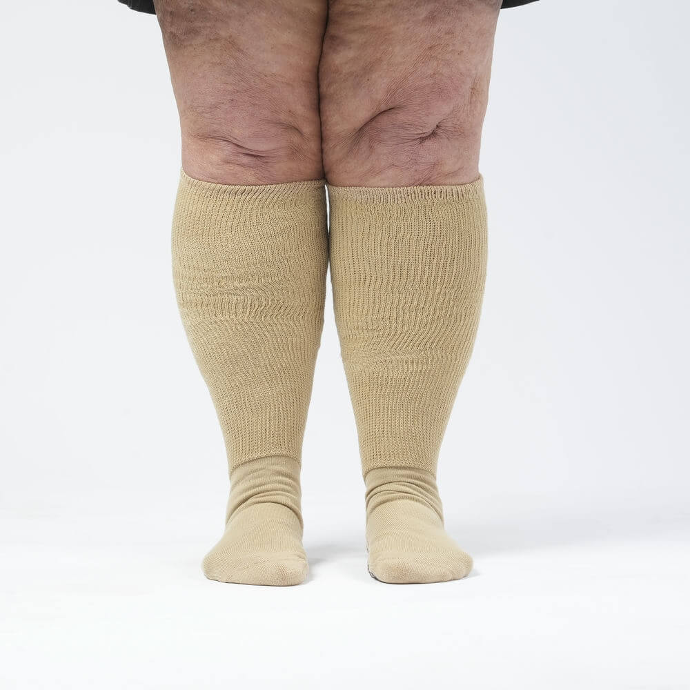 Tan EasyStretch™ Gripper Socks - Image 4