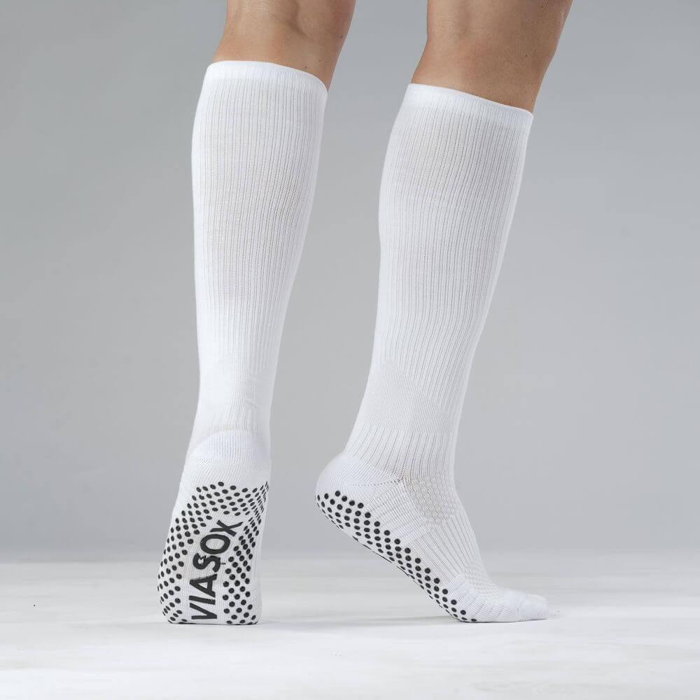 White Compression Gripper Socks - Image 3