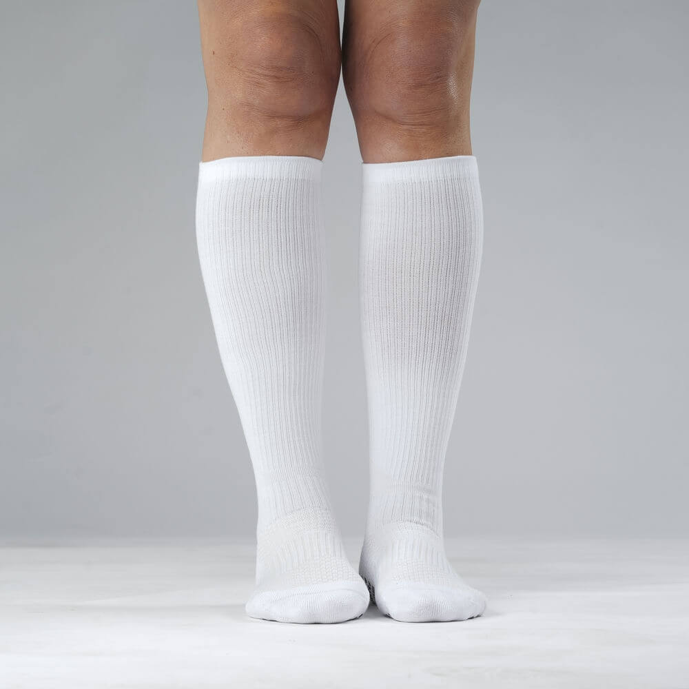 White Compression Gripper Socks - Image 4