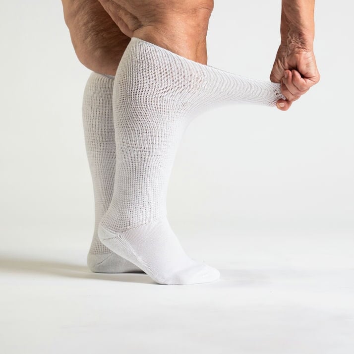 White EasyStretch™ Socks - Image 4